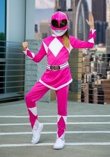 Girl's Pink Ranger Power Rangers Costume SIZE 10/12 Used 