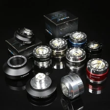 NRG RED STEERING WHEEL SHORT HUB+GEN 1.5 QUICK RELEASE RED FOR 200/240SX 300ZX