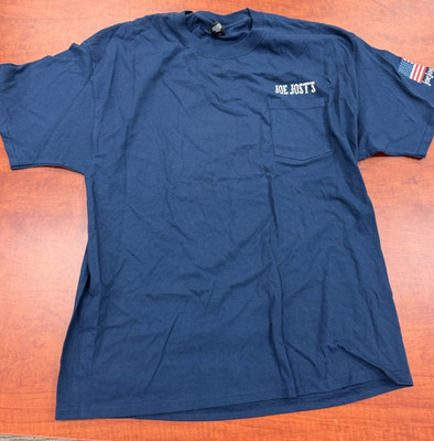 Joe Josts Long Beach, California T Shirt Pocket Short Sleeve Blue xl