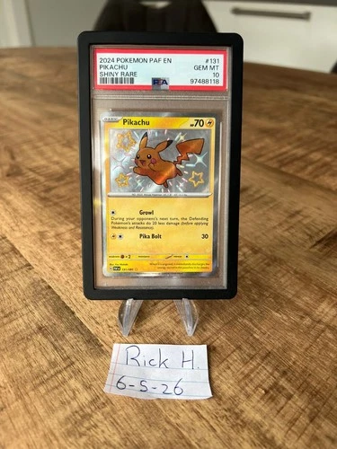 2024 POKEMON PAF EN-PALDEAN FATES SHINY RARE #131 PIKACHU PSA 10
