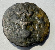 First Jewish War Against Rome Bronze Coin-Amphora-66-70 AD 2.09 grams 15mm