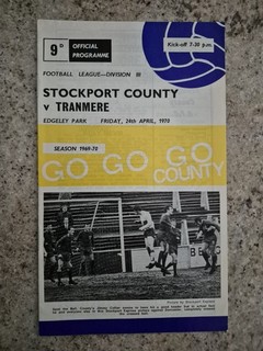 1969/70 Bundle of 3 Stockport County Home Division 3 Programmes Good Condition