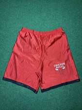 Chicago Bulls Vintage 90s Logo 7 Gym Basketball Shorts 33 11 Red NBA Jordan