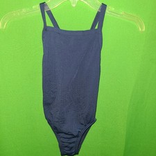 2999 NWOT SPEEDO 22 or 6 girls navy blue solid ENDURANCE swimsuit one piece 22