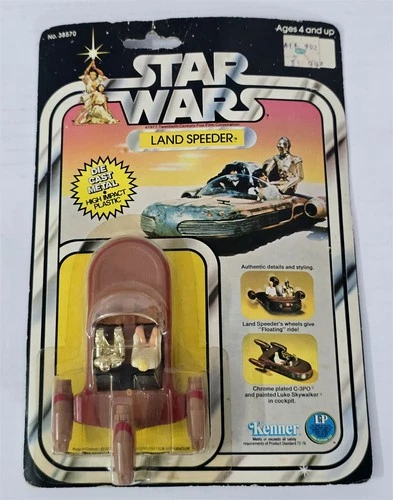 B-85 VINTAGE 1970'S KENNER STAR WARS DIECAST LAND SPEEDER MINT ON CARD