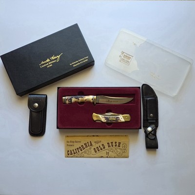 1980 Schrade California Gold Rush Set 153UH LB7 MIB #SD199 Low Serial NOS