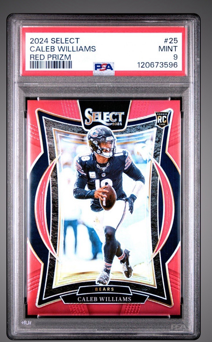 2024 Panini Select - Concourse Caleb Williams #25 Red Prizm /99 (RC) PSA 9