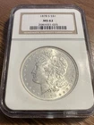 1878 S Morgan Silver Dollar NGC MS62