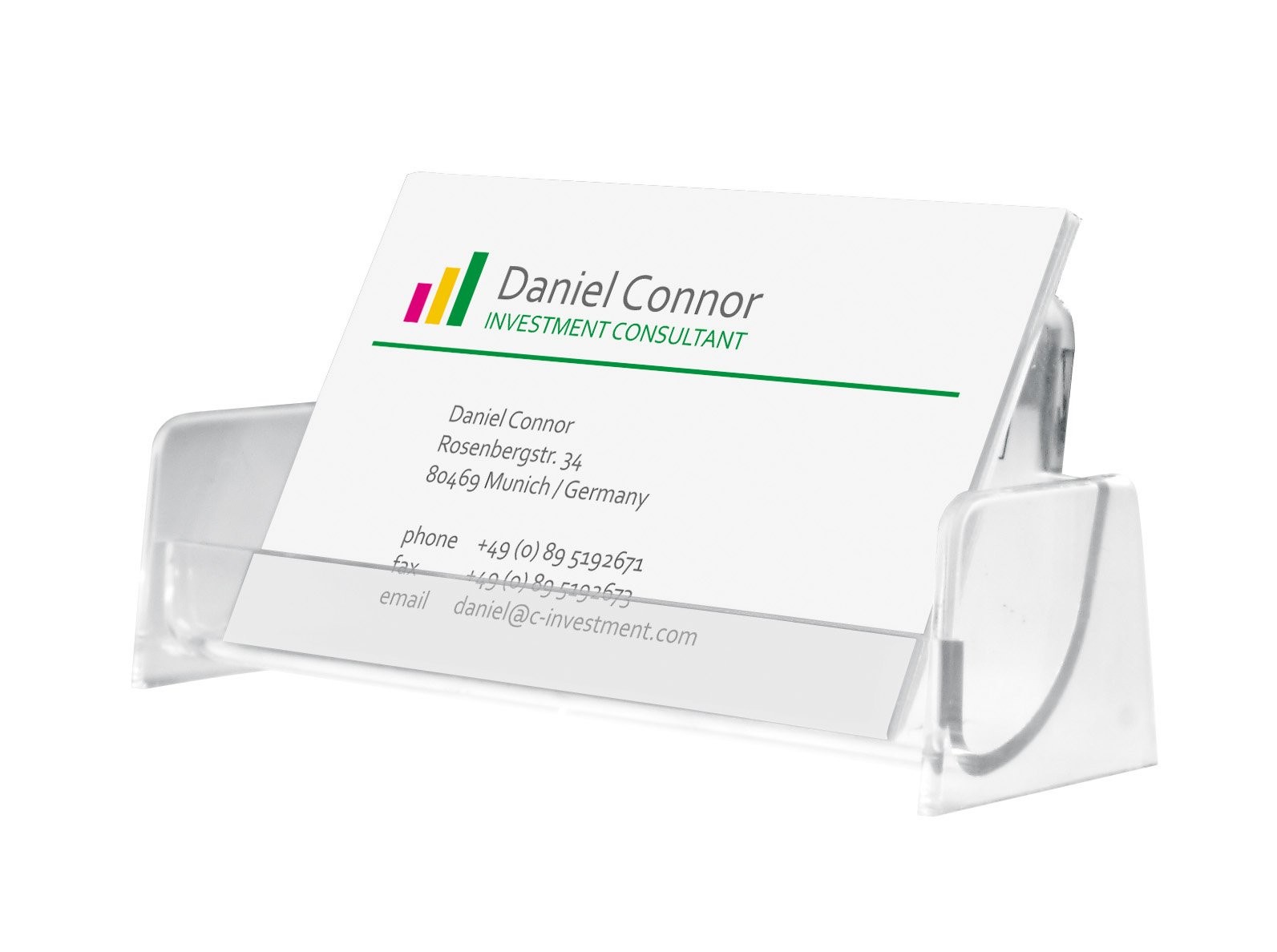 SIGEL VA120 Business Card Holder for up to 50 cards clear 1 compartment 3790₽