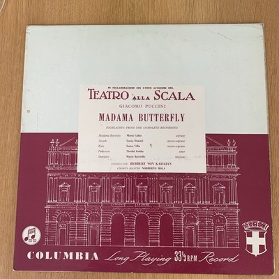  Puccini - Teatro alla Scala - Madame Butterfly - Callas - EMI 33CX 1787