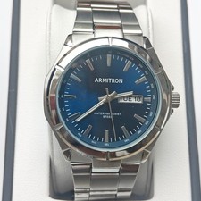 Mens Armitron Silver Tone Stainless Steel Scu...