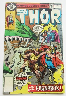 Mighty Thor #278 Comic Book December 1978 Fine+ 6.5 Grade Marvel NICE