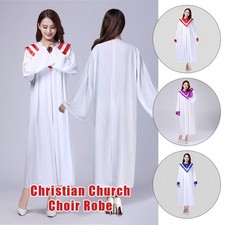 Unisex Priest Costume Pastor Christian Church Choir Robes Upgrade 150-180cm NEW