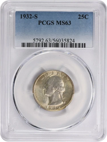 1932-S Washington Silver Quarter MS63 PCGS