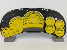 US Speedo Yellow Silverado/Sierra Gauge Face for Clusters 06-07 Classic 2500 Gas