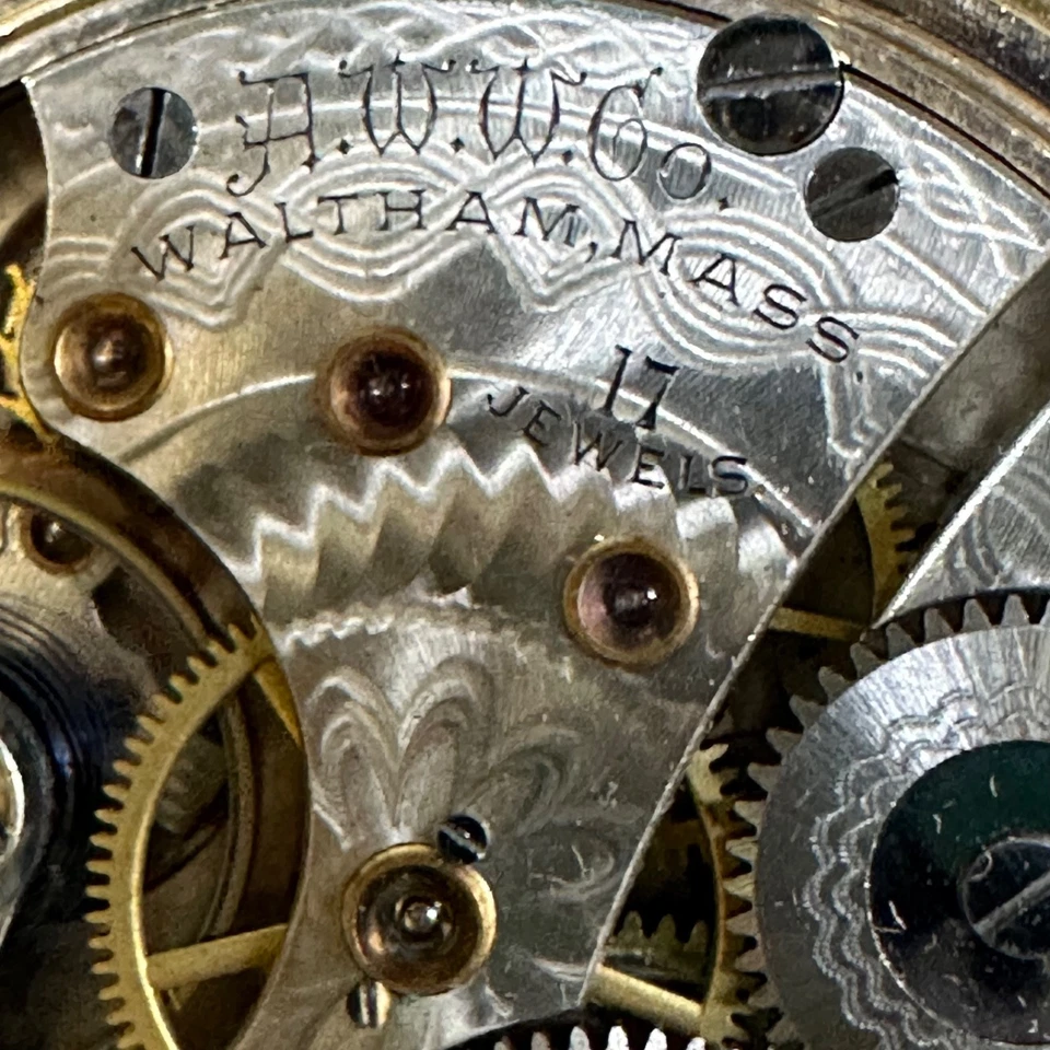 Antiguo Reloj Bolsillo Waltham 1917 Lleno de Oro Hunter Grado: 625, 17j Foto 4 de 4