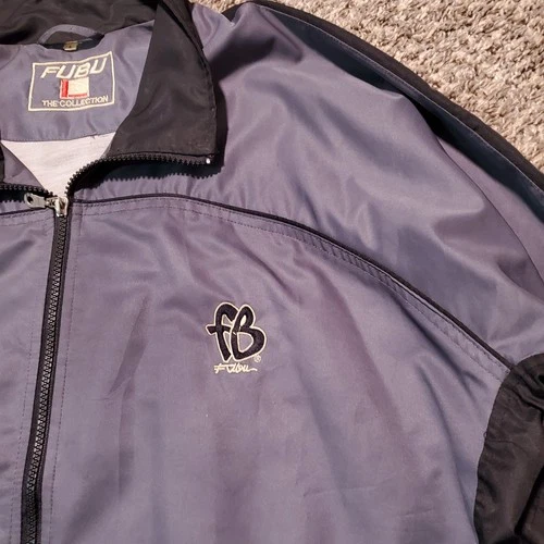 Vintage Y2K Fubu The Collection Gray Casual Windbreaker - Large image 6