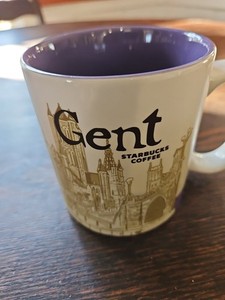 Starbucks Gent City Series GlobaI Icon Mug Belgium St Nicholas Church EUC
