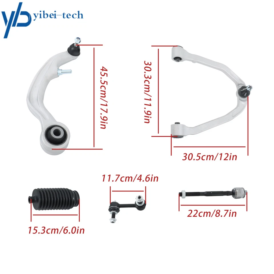 14Pcs Suspension Kit Front Lower Control Arms For Nissan 350Z 2003-2008 RWD 2WD - Image 2 of 4