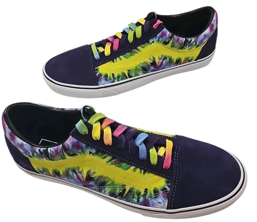 VANS ~Men's 13~ Mysterioso/True Neon Tie Dye Old Skool Suede Shoes Sneakers  NEW