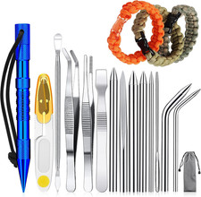14 Pieces Paracord Tools Needles Paracord FID Set Stitching Set Stainless Steel
