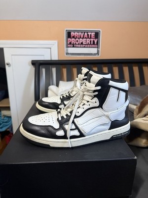 AMIRI Skel Skelton High Top Leather Sneakers - Sz 10 US / 43 EU