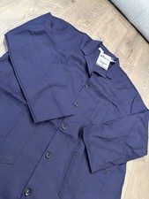 Work Rite Flame Retardant Lab Coat Men’s 3XL Navy Blue NWT FR Made In USA