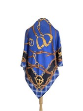 Codello Silk Scarf Royal Blue Equestrian Ridi...