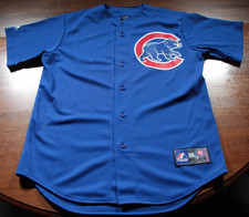 Vintage Chicago Cubs Blue Jersey MLB Baseball M Majestic