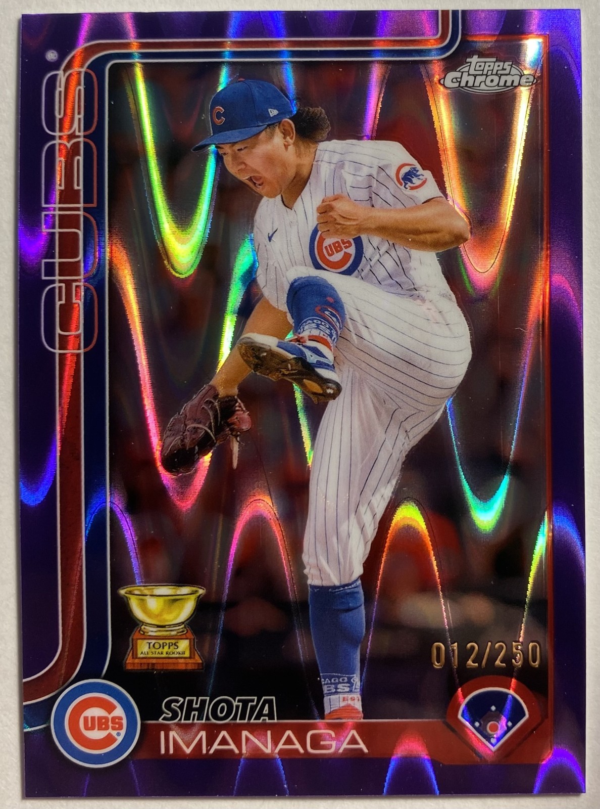 2025 Topps Chrome Shota Imanaga #149 Purple RayWave Refractor /250