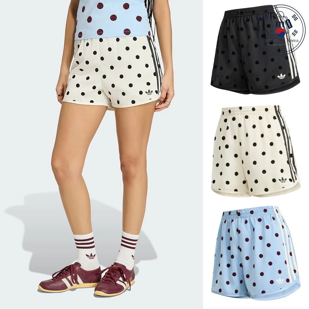 adidas Originals Polka Dot Satin Shorts Women's Asia Fit KV1173 KV1172