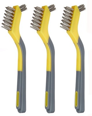 3er Pack verschiedene Farben Edelstahlpinsel - Ideal zur Lack- und Rostentfernung