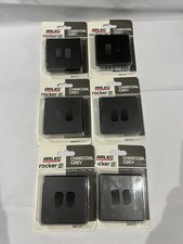 Arlec Light switches Charcoal Grey 2 Gang 2 Way A1