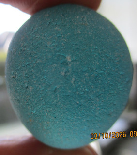 Genuine English Seaham Sea Glass Large Blue Bubble