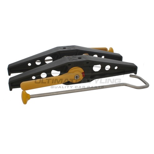 Rhino SafeClamp Locking Lockable Roof Bar Ladder Clamps Adjustable 1 Pair RAS21 5060191574068 eBay