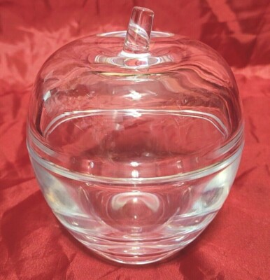 Tiffany and Co Crystal Apple Jar with Lid Trinket, READ | eBay