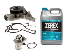 Water Pump + Thermostat Assembly + Gaskets + Coolant Kit for Select Mercedes
