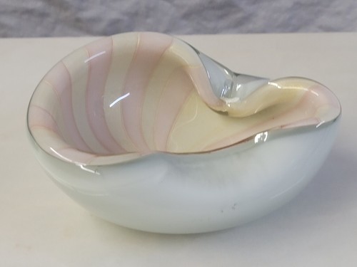 Murano Circus Tent Swirl Bowl Pink Barbini (80) - Picture 7 of 24