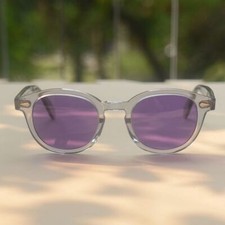 Retro purple sunglasses Johnny Depp purple sunglasses men gray acetate glasses