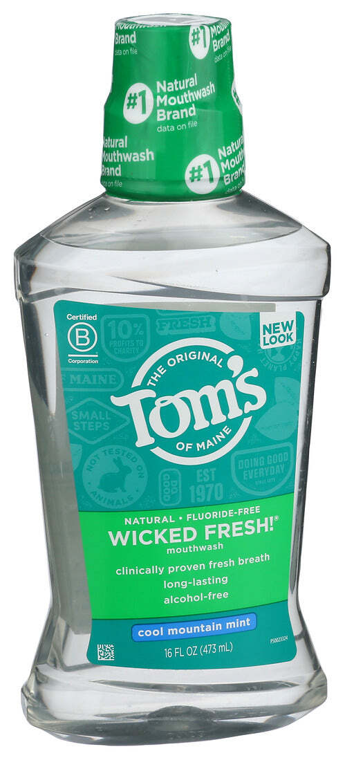 Ополаскиватель для рта TomS Of Maine Wicked Fresh Cool с горной мятой по 1 штуке по 16 жидких унций 3690₽