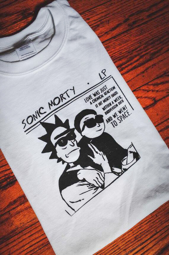 Sonic Youth Goo x Rick and Morty Parody T-Shirt, Vintage