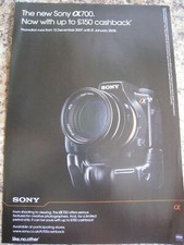 SONY A700 ZEISS CAMERA CREATIVE PHOTOGRAPHERS 2008 POSTER ADVERT A4 SIZE FILE 1