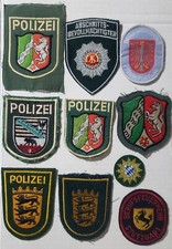 10 VINTAGE GERMAN DEUTSCHLAND POLIZEI POLICE UNIFORM SHOULDER SLEEVE CLOTH PATCH