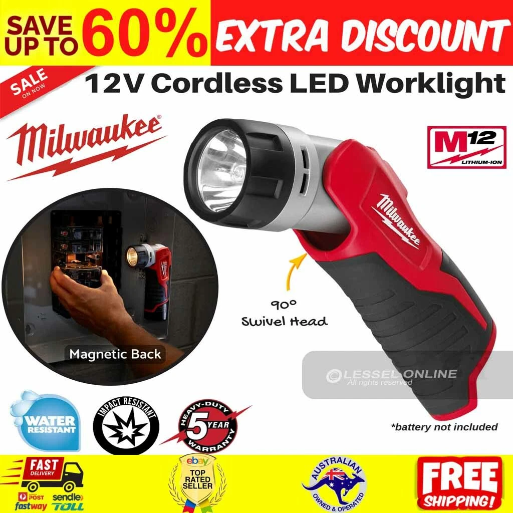 Milwaukee 12V LED Work Light Cordless Spotlight Torch Worklight