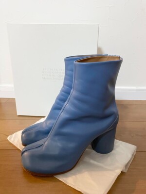 靴 Maison Martin Margiela Leather Boots Maison Margiela Martin Blue Leather Tabi Boots Size 39 25cm From