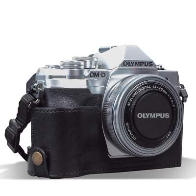 MegaGear Olympus OM-D E-M10 Mark IV Ever Ready Genuine Leather Camera Half Case