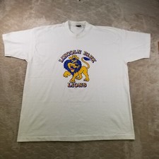 VTG Lincoln Park Lions School Shirt Sz XXL Raised Puff Print USA Made