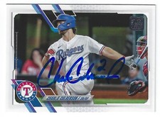 CHARLIE CULBERSON TEXAS RANGERS SIGNED TOPPS CARD BRAVES DODGERS ROCKIES GIANTS