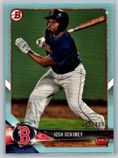 2018  Bowman #BP34 Josh Ockimey Sky Blue 387/499