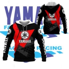 Yamaha Hoodie 3D Teem Racing Over Printed For Gift Full Size Black Red